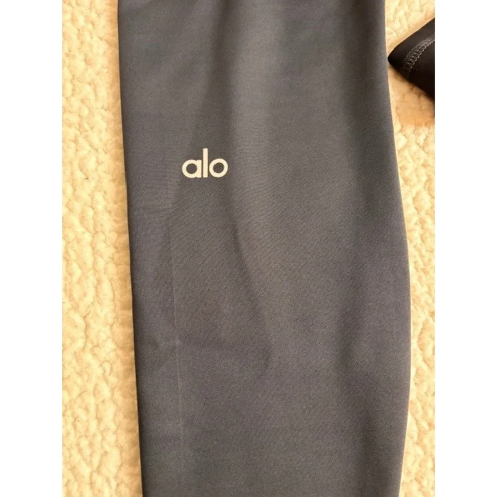 Alo Yoga High Waisted Airbrush Leggings Anthracite Grey Small NWT